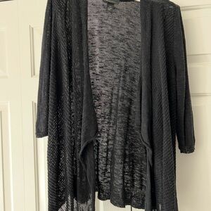 Lane Bryant Black Sheer Cardigan